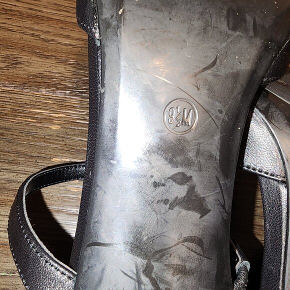 CALVIN KLEIN Women's Loden Asymmetrical Strap Dress Pumps NWOT BLACK PATENT 9.5M - Picture 12 of 12